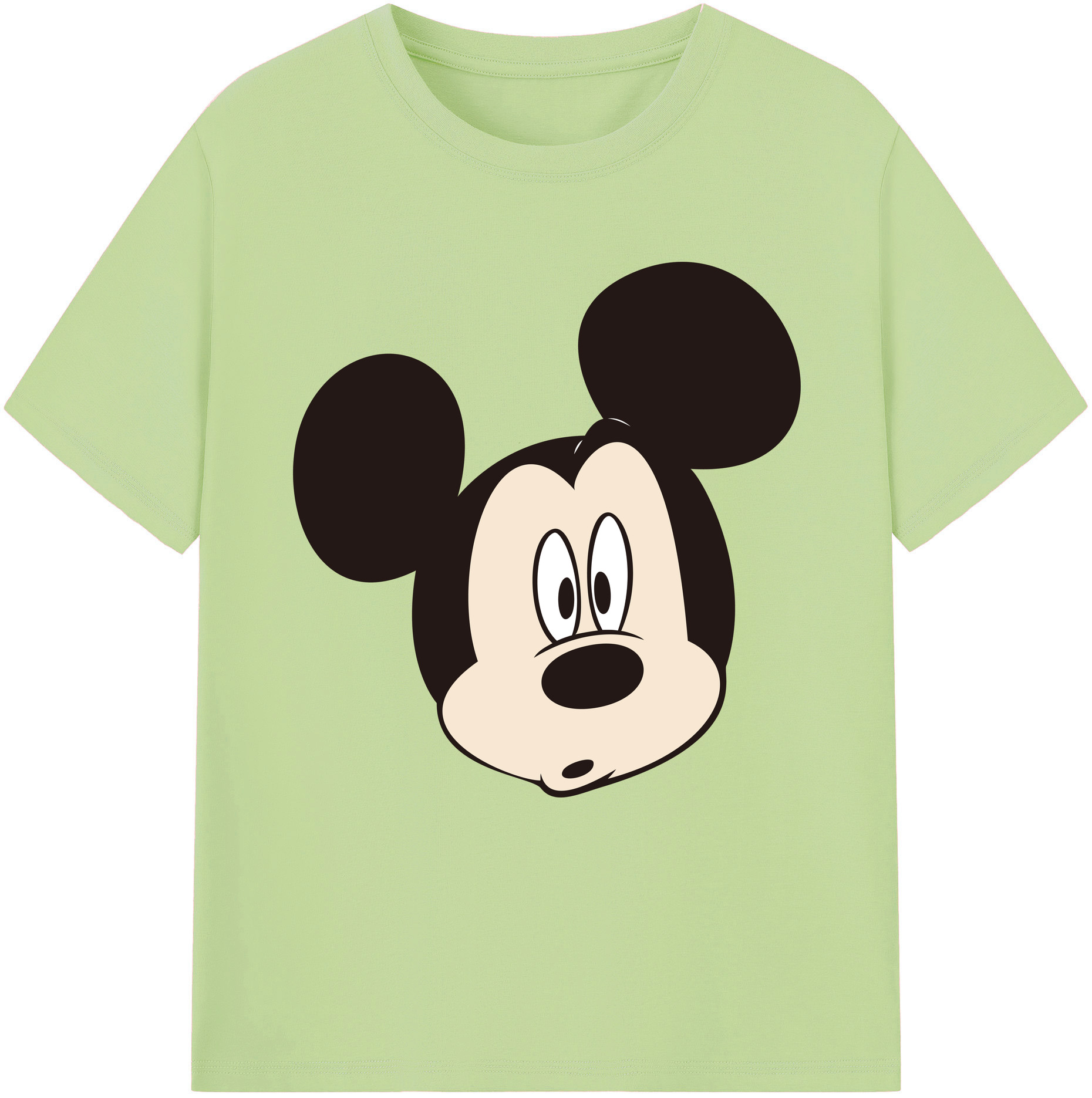 （画像用） ミッキーマウス Mickey Mouse 綿100％半袖Tシャツ（フロントプリント）